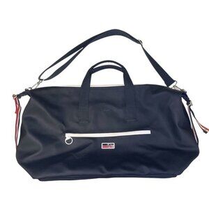 Lacoste Navy Duffle Bag Travel Gym Weekender Shoulder Strap New